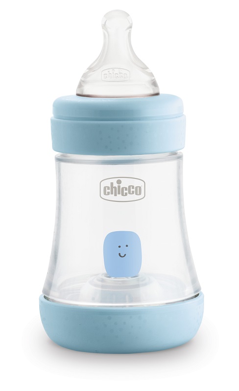 CHICCO BIBERON PERFECT 5 BOY 150 ML IN SILICONE 1 FORO - Farmadillo