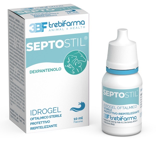 SEPTOSTIL SOLUZIONE OFTALMICA IDRATANTE EPITELIO PROTETTIVA LENITIVA LUBRIFICANTE PER CANI E GATTI 10 ML - Farmadillo