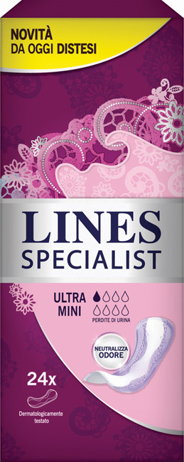 PANNOLONE SAGOMATO LINES SPECIALIST ULTRAMINI 24 PEZZI FARMA - Farmadillo