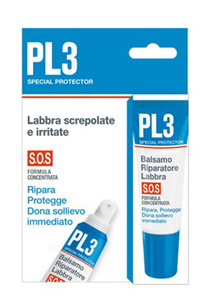 PL3 BALSAMO RIPARATORE LABBRA SOS CON ASTUCCIO 7,5 ML - Farmadillo