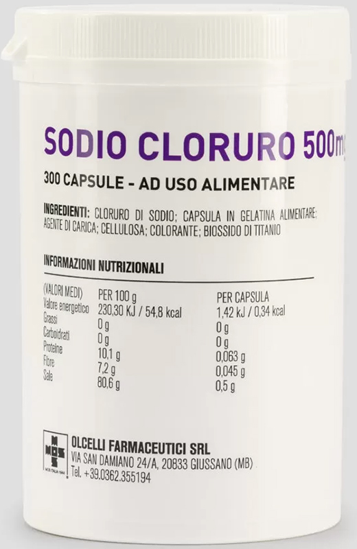 SODIO CLORURO 300 CAPSULE 500MG - Farmadillo