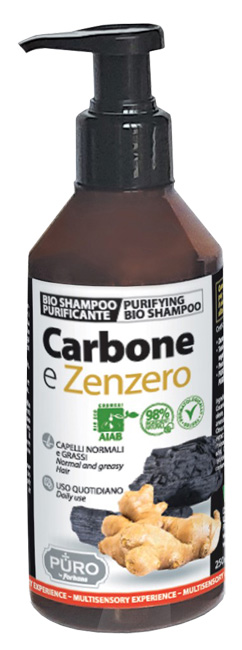 PURO BIO SHAMPOO CARBONE E ZENZERO 250 ML - Farmadillo