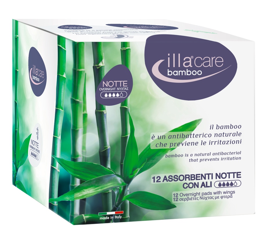 ILLA CARE BAMBOO ASSORBENTE NOTTE 12 PEZZI - Farmadillo