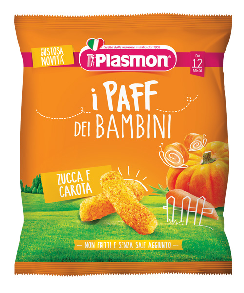 PLASMON DRY SNACK PAFF ZUCCA CAROTE 15 G - Farmadillo