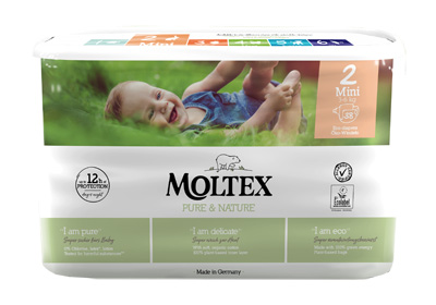 PANNOLINI MOLTEX PURE & NATURE MINI 3-6 KG TAGLIA 2 38 PEZZI - Farmadillo