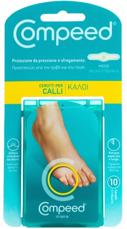 COMPEED CEROTTI PER CALLI MEDIO 10 PEZZI - Farmadillo