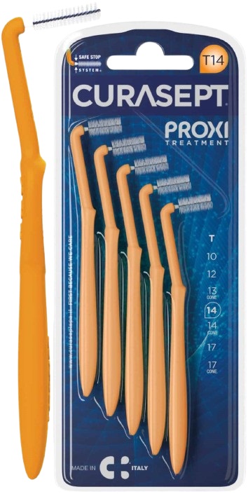 CURASEPT PROXI ANGLE T14 ARANCIO/ORANGE 5 PEZZI - Farmadillo