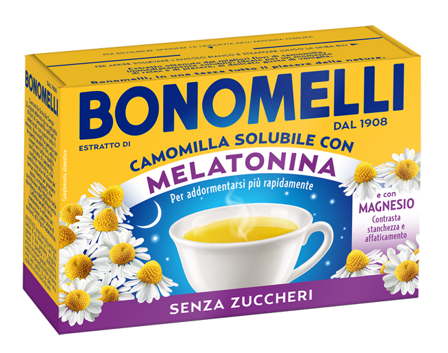 CAMOMILLA SOLUBILE MELATONINA MAGNESIO 16 BUSTINE - Farmadillo