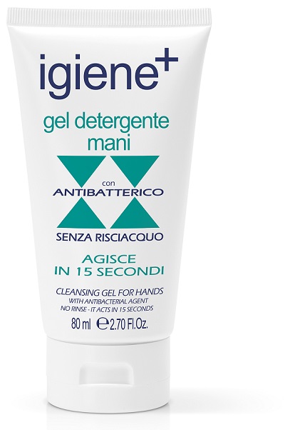 IGIENE+ GEL DETERGENTE MANI ANTIBATTERICO SENZA RISCIACQUO 80 ML - Farmadillo