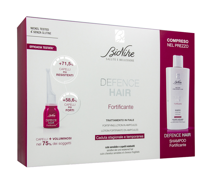 DEFENCE HAIR BIPACK RIDENSIFICANTE 21 FIALE 6 ML + SHAMPOO 200 ML - Farmadillo