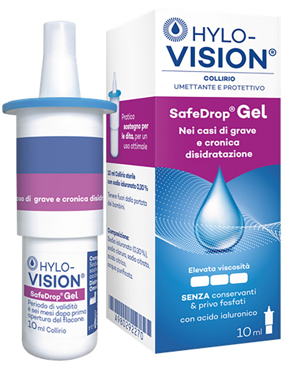 HYLOVISION SAFE DROP GEL 0,3% COLLIRIO UMETTANTE E PROTETTIVO 10 ML - Farmadillo