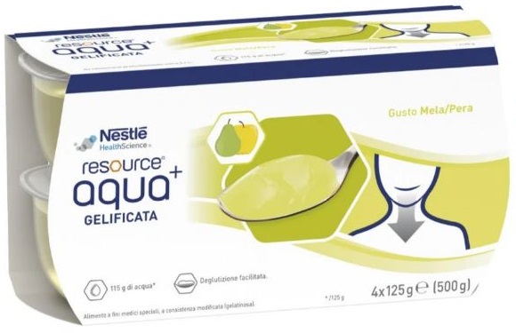 RESOURCE AQUA ACQUA GELIFICATA+APPLEPEAR CUP 6 4X125 G - Farmadillo