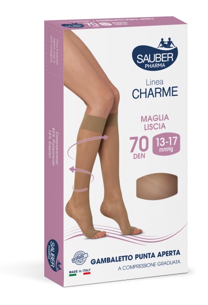SAUBER GAMBALETTO OPEN TOE 70 DENARI MAGLIA LISCIA NEUTRO BEIGE TAGLIA 3 - Farmadillo