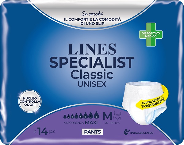 PANNOLONE A MUTANDA LINES SPECIALIST CLASSIC PANTS MAXI M 14 PEZZI - Farmadillo