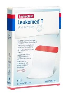 LEUKOMED T SKIN SENSITIVE MEDICAZIONE POST-OPERATORIA TRASPARENTE CON MASSA ADESIVA IN SILICONE 8X10 CM 5 PEZZI - Farmadillo