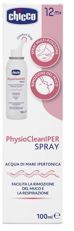 CHICCO PHYSIOCLEAN SOLUZIONE IPERTONICA SPRAY 100 ML - Farmadillo