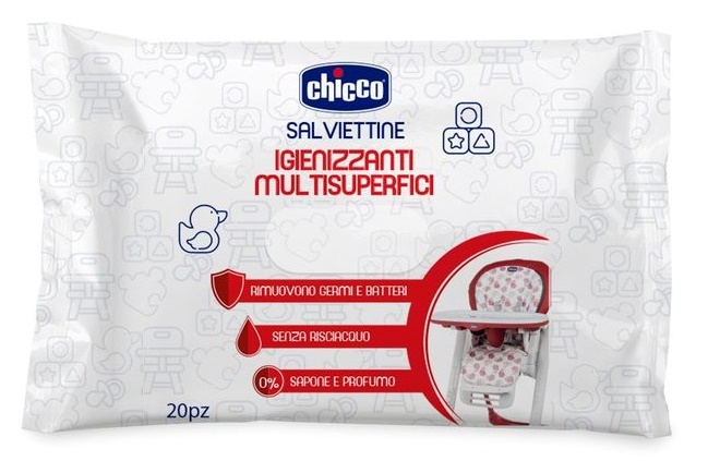 CHICCO SALVIETTINE IGIENIZZANTI 20 PEZZI - Farmadillo