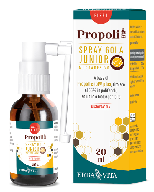 PROPOLI EVSP SPRAY GOLA JUNIOR GUSTO FRAGOLA 20 ML - Farmadillo