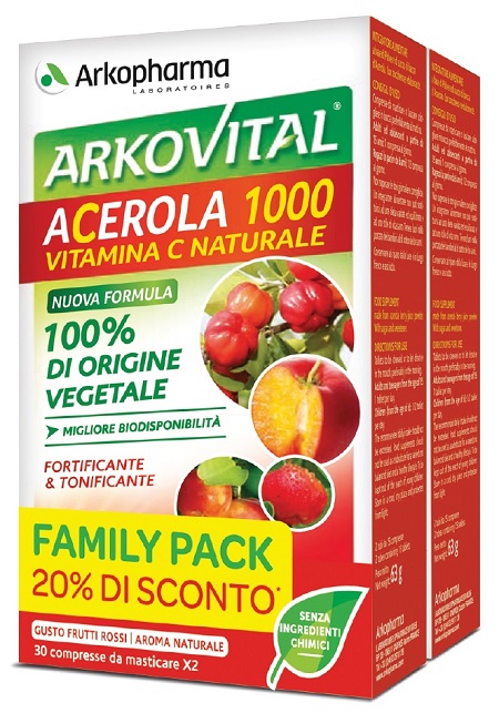 ARKOVITAL ACEROLA 1000 PACK FAMILY 60 COMPRESSE - Farmadillo