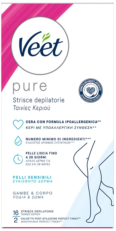 VEET STRISCE CORPO IPOALLERGENICHE 16 PEZZI - Farmadillo