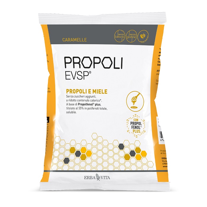 PROPOLI EVSP CARAMELLE PROPOLI MIELE 65 G - Farmadillo