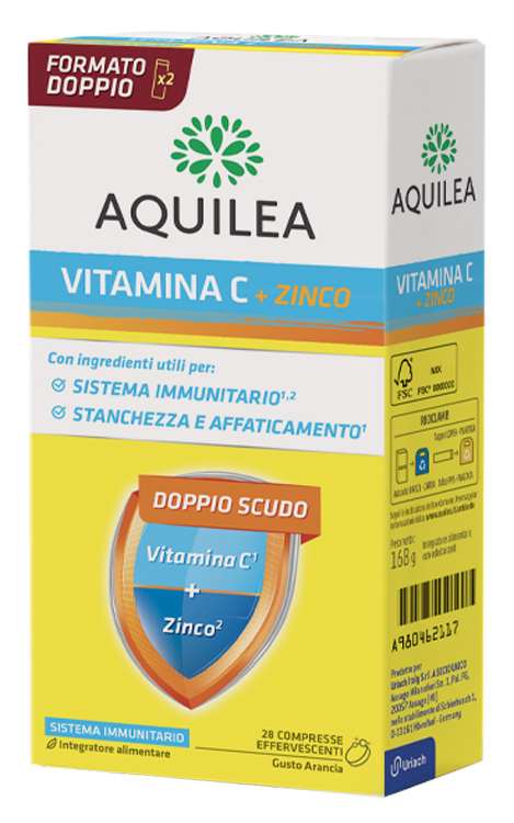 AQUILEA VITAMINA C 14 COMPRESSE EFFERVESCENTI BIPACK - Farmadillo