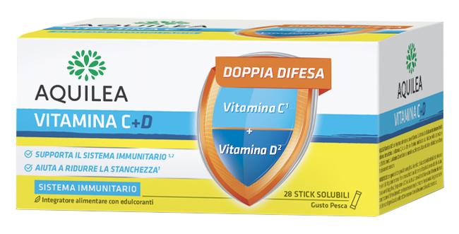 AQUILEA VITAMINA C+D 28 BUSTINE STICK - Farmadillo