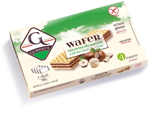 WAFER CON CREMA ALLA NOCCIOLA 4 PORZIONI X 45 G - Farmadillo