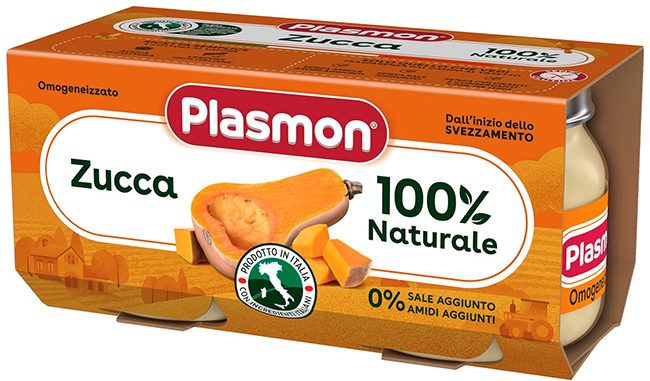PLASMON OMOGENEIZZATO ZUCCA 2 X 80 G - Farmadillo