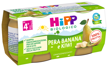 HIPP BIO OMOGENEIZZATO KIWI/BANANA/PERA 2X80 G - Farmadillo