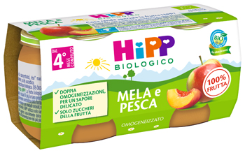 HIPP BIO OMOGENEIZZATO MELA/PESCA 2 X 80 G - Farmadillo