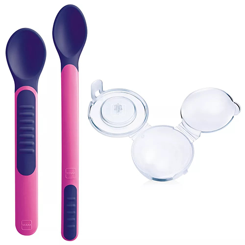 MAM HEAT SENSITIVE SPOONS & COVER 6+ FEMMINA - Farmadillo