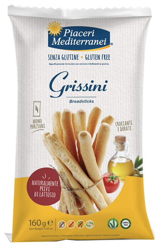 PIACERI MEDITERRANEI GRISSINI 160 G - Farmadillo