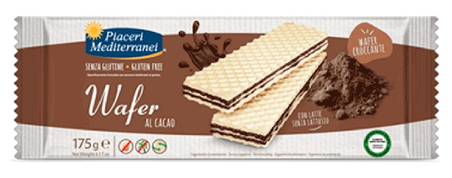 PIACERI MEDITERRANEI WAFER CACAO 175 G - Farmadillo