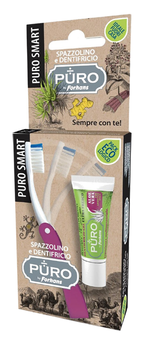 PURO SMART SPAZZOLINO + DENTIFRICIO PURO ALOE 12 ML - Farmadillo