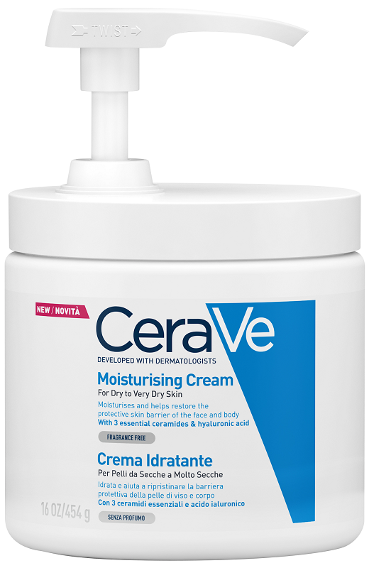 CERAVE CREMA IDRATANTE PER PELLI DA SECCHE A MOLTO SECCHE 454 G PUMP - Farmadillo