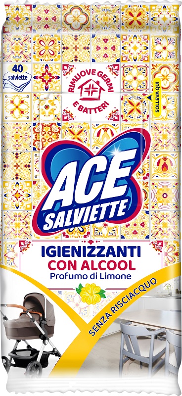 ACE SALVIETTE IGIENIZZANTI SGRASSANTI 40 PEZZI - Farmadillo