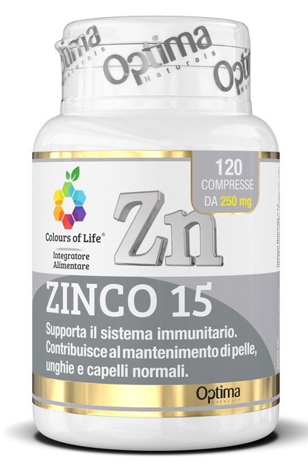 COLOURS OF LIFE ZINCO 15 120 COMPRESSE - Farmadillo