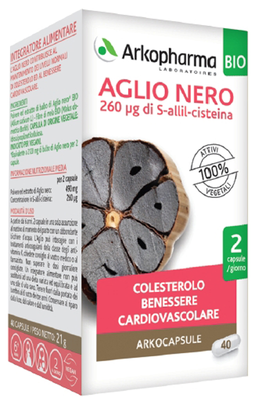 ARKOCAPSULE AGLIO NERO BIO 40 CAPSULE - Farmadillo