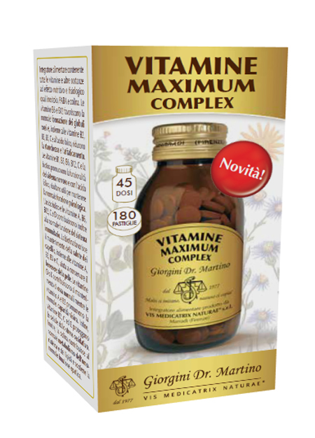 VITAMINE MAXIMUM COMPLEX 180 PASTIGLIE - Farmadillo