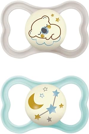 MAM AIR NIGHT SUCCHIETTO 16+ MESI SILICONE NEUTRO 2 PEZZI - Farmadillo