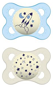 MAM SUCCHIETTO ORIGINAL NIGHT 2-6 MESI SILICONE MASCHIO 2 PEZZI - Farmadillo