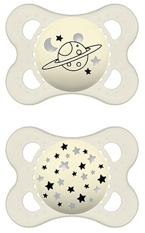 MAM SUCCHIETTO ORIGINAL NIGHT 2-6 MESI SILICONE NEUTRO 2 PEZZI - Farmadillo