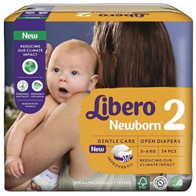 LIBERO NEWBORN PANNOLINO PER BAMBINO TAGLIA 2 3-6 34 PEZZI - Farmadillo