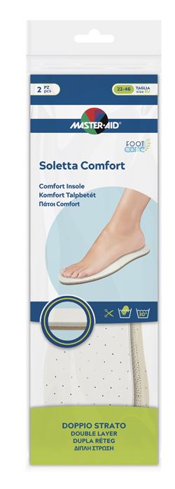 MASTER-AID FOOTCARE SOLETTA COMFORT RITAGLIABILE 2 PEZZI I1 - Farmadillo