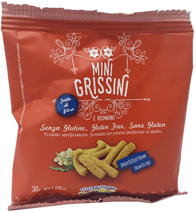 HAPPY FARM MINI GRISSINI CECI/ROSMARINO 30 G - Farmadillo
