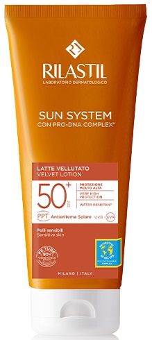 RILASTIL SUN SYSTEM PHOTO PROTECTION TERAPY SPF 50+ LATTE VELLUTANTE 200 ML - Farmadillo