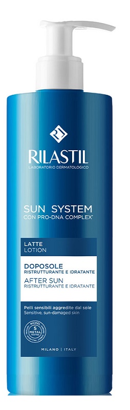 RILASTIL SUN SYSTEM LATTE DOPOSOLE RISTRUTTURANTE E IDRATANTE 400 ML - Farmadillo