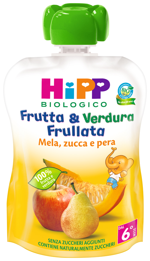 HIPP BIO FRUTTA & VERDURA MELA PERA ZUCCA 90 G - Farmadillo