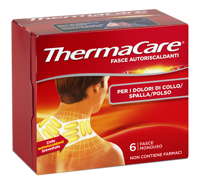 FASCE AUTORISCALDANTI A CALORE TERAPEUTICO THERMACARE COLLO/SPALLA/POLSO 6 PEZZI - Farmadillo